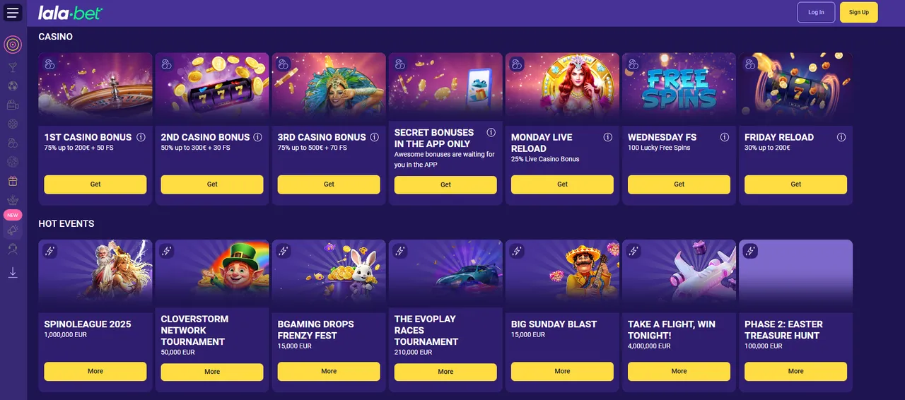 Bonussen en Promoties bij Lalabet Casino